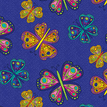 Load image into Gallery viewer, Kaleidoscope - Flight on Dark Blue/Multi