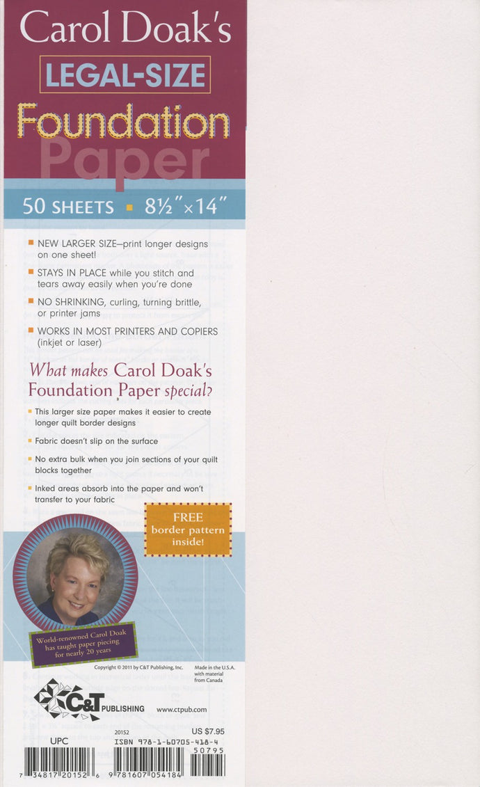 Carol Doak Foundation Paper - Legal Size