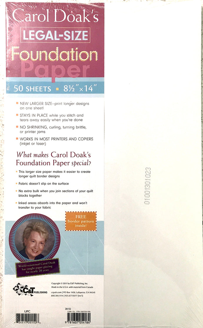 Carol Doak Foundation Paper - Legal Size