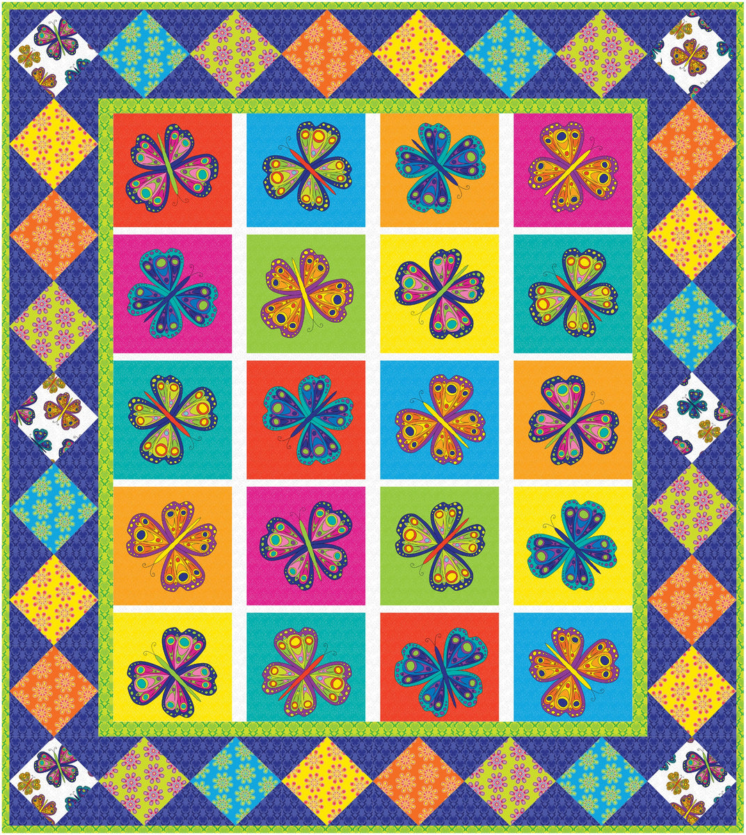 NEW! Flutterby:Kaleidoscope Fabrics - Free Pattern – Colourwerx Shop