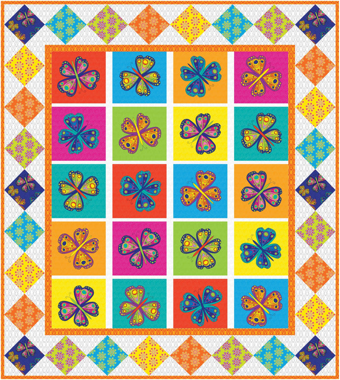 Flutterby Pattern NEW! Flutterby:Kaleidoscope Fabrics - Free Pattern – Colourwerx Shop